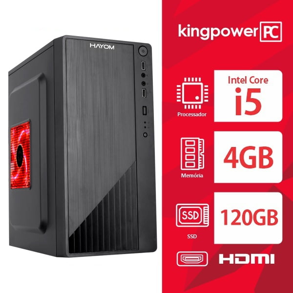 COMPUTADOR KINGPOWER H1 I5 2GER 4GB DDR3 SSD 120GB 230W